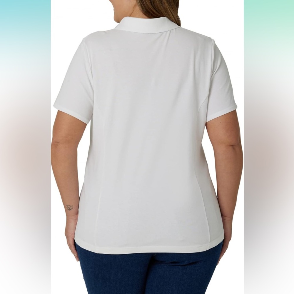Riders by Lee Indigo womens Plus Size Short Sleeve Polo Shirt. Size 1X - Picture 2 of 15